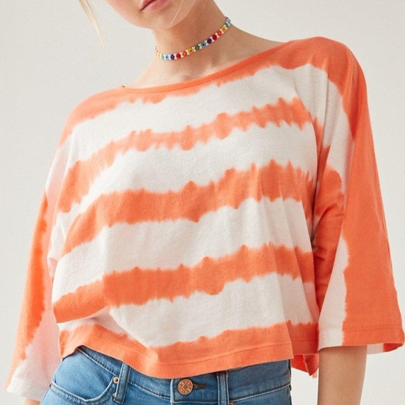 Urban Outfitters Yellow Orange Tie Dye Dolman Top - Picture 5 of 5